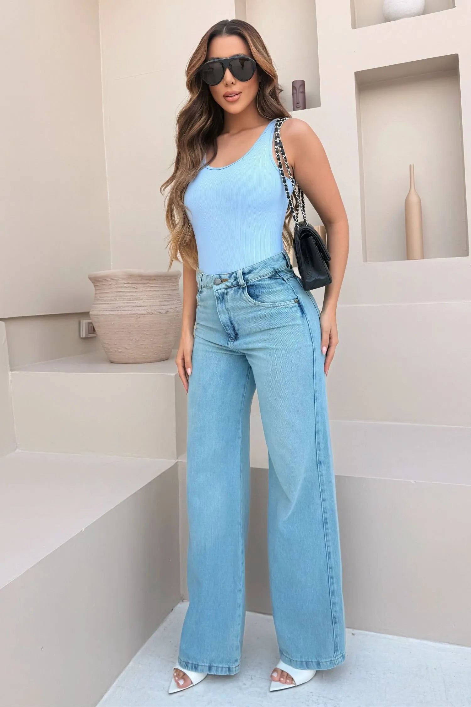 CALÇA WIDE LEG - JEANS
