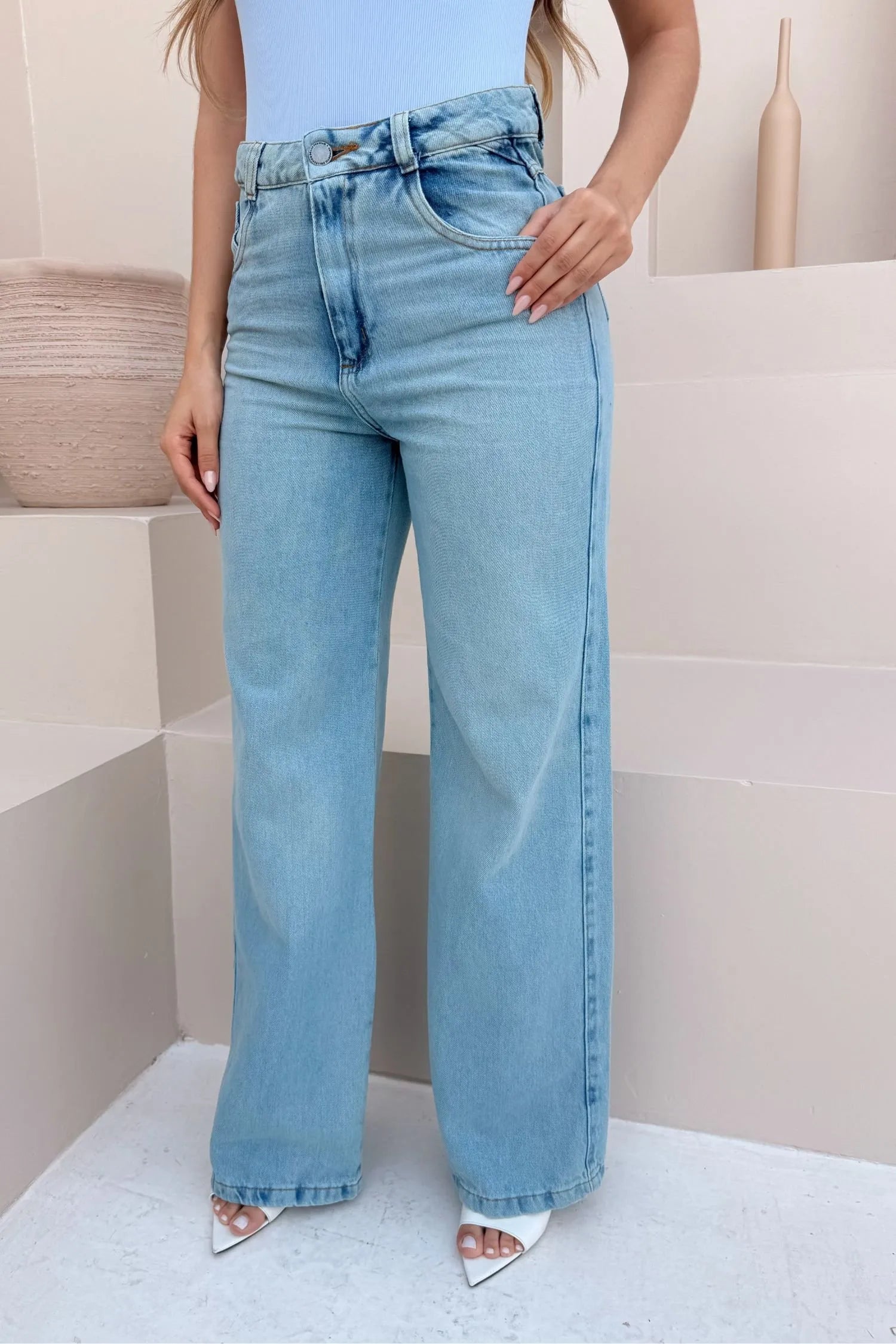 CALÇA WIDE LEG - JEANS