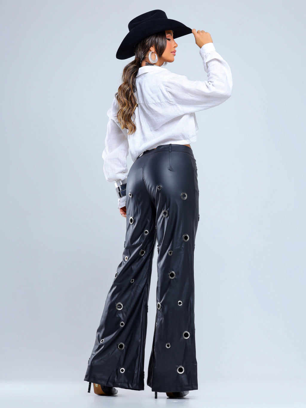 Calça Couro - Preta