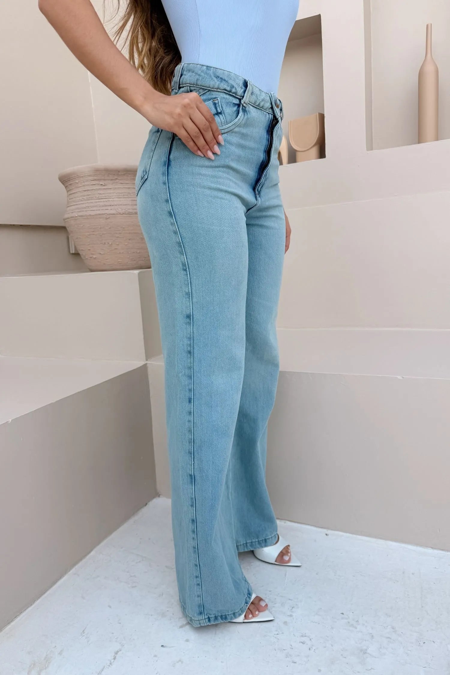 CALÇA WIDE LEG - JEANS